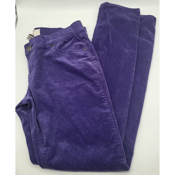 SO Kohls Purple Corduroy Pants Juniors SZ 11 Low Rise Straight Leg Boho y2k - Picture 11 of 11